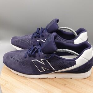 New Balance Shoes Mens 13 Navy White 696 V1 Suede Sneakers MRL696DV